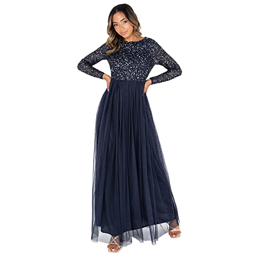 Maya Deluxe Damen Maya Deluxe Women's Bridesmaid Dress, Navy, 52 EU