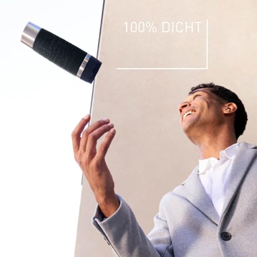 Emsa N20220 Travel Mug Classic Isolierbecher 0,5 Liter, neuer Komfort-Schraubverschluss, Edelstahl, 6h heiß und 12h kühl, 100% dicht, spülmaschinenfest, 360°-Trinköffnung, Schwarz 2