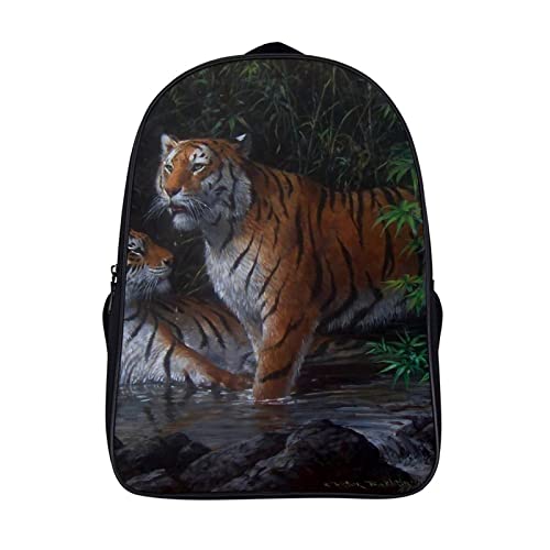 Sac à dos ado tigre : rucksack étudiant et sac d'école cool mixte