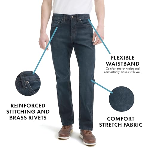 Mens Jeans Relaxed Fit – Straight Leg Stretch Jeans for Men – Ultimate Comfort Superflex Pants3