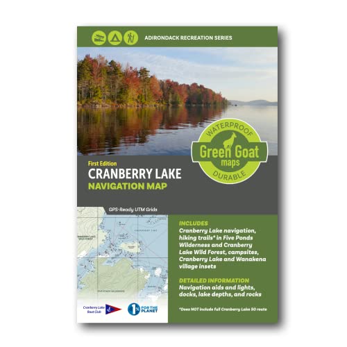 Cranberry Lake Navigation Map | Boating, Trails & Camping | Five Ponds Wilderness & Cranberry Lake...