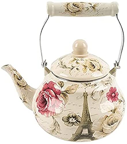 Bouilloire en émail induction gaz eau bouillante - Cafetière restaurant et cuisine 2.5L