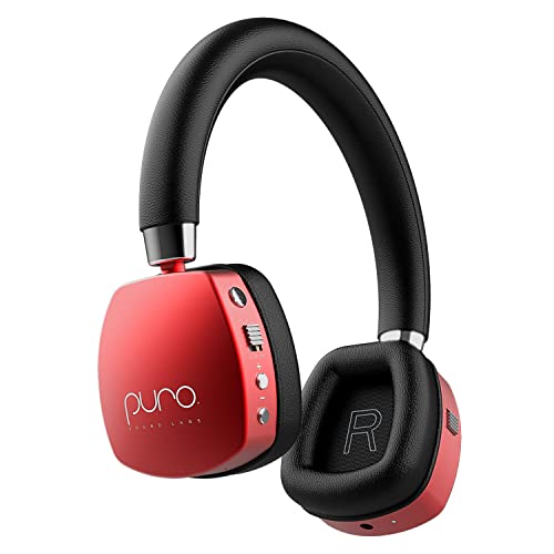 Get Discount Offer Puro Sound Labs PuroQuiets Volume Limited On-Ear Active Noise Cancelling Bluetooth Headphones – Lightweight Headphones for Kids with Built-in Microphone – Safer Sound Studio-Grade Quality (Red)
