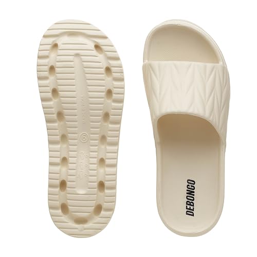 Image of DEBONGO Textured Comfortable Slider for Women | EVA Open Toe Sliders with Textured Upper and Cushioned Sole | Easy Slip-On Sandals for Relaxed Styling and Movement