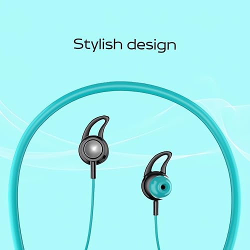 Image of STYLIZE Neckband With Cooper Speaker, C Type Charging, Lightweight, Extra Bass Crystal Sound, 300mAh, BT 5.1, 250H Standby,8H Playtime,Sweat &Water Resistance,Lightweight,Clear Voice(Green)