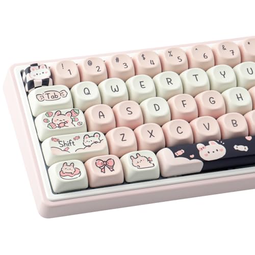 Amazon | Sunzit PBT MOA キーキャップ - かわいいバニーデザイン 132