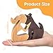 MagiDeal Mann und Hund Holzstatue Holzskulptur Hundefiguren Ornamente, Holzmann Hund Schnittmodell Handgeschnitzter Holz Hund Menschliche Statue für Männer Frauen Zuhause Regal Dekor Schreibtisch