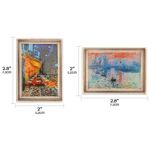 Set de 10 imanes decorativos con pinturas famosas miniatura 3