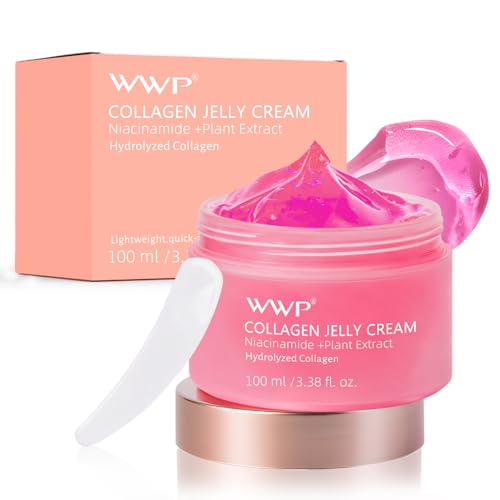 Collagen Jelly Cream, Crema Hidratante Facial, Cremas Coreanas Faciales, Crema Colageno Facial, Mejora La Barrera Cutánea, Reducción de Poros, Reduce Las Arrugas Finas y la Opacidad, 100g
