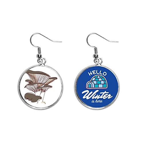 Pendientes de setas ligeros que no pesan con diseño colgante de gota de hielo