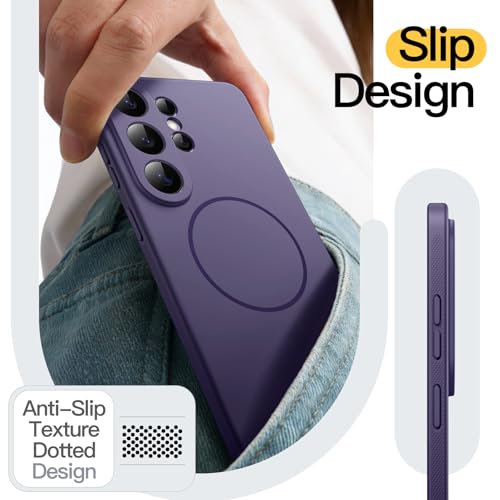 Image of JETech Slim Cover Case for Samsung Galaxy S26 Ultra, Compatible with MagSafe, Anti-Slip Grip & Full Camera Lens Protection, Soft TPU Protective Phone Cover, Shockproof (Heron Purple)