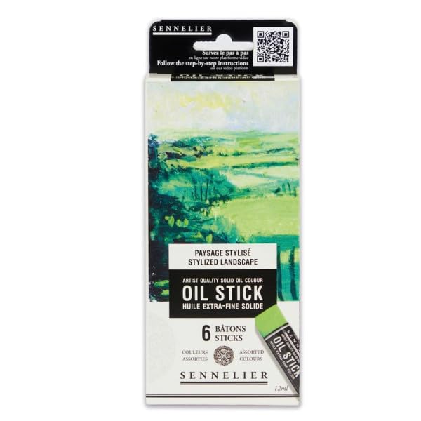 Sennelier Set of 6 Mini Oil Sticks - Abstract Landscape - N130116.05