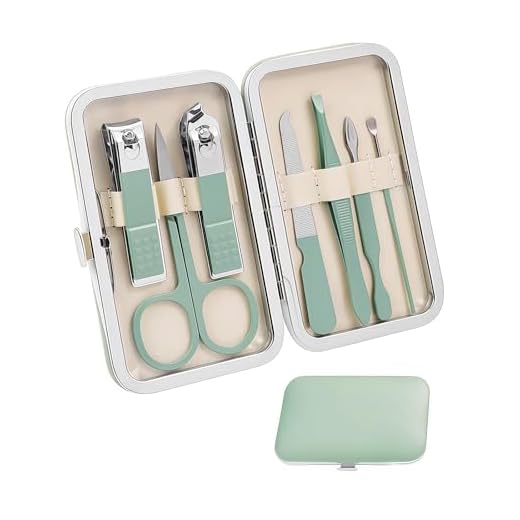 Set de Manicura Pedicura,7 PCS Set de Manicura Kit Manicura Profesional Kits de Manicura de Viaje Set Cortauñas Cuidado Personal Tijeras de Uñas Profesional para el Cuidado de las Uñas Regalo
