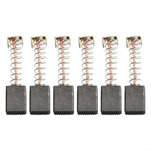 6 piezas de cepillo de carbono de 6 x 10 x 14 mm para Parkside PBH 1500 A1, kit de reparación de molienda de motor, cepillos de repuesto para un funcionamiento suave y un rendimiento fiable