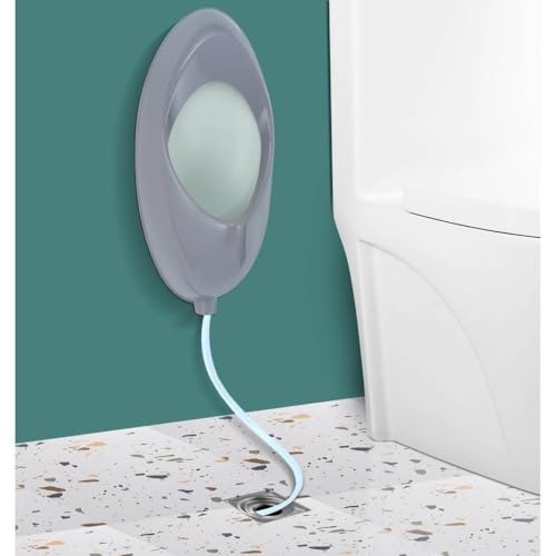 壁に取り付けられたプラスチック小便器尿ダイバーター、ポータブル高効率洗浄小便器(排水管付き),シンプルキッズ無水小便器浴室トイレ小便器,屋外建設用仮設小便器(Purple)