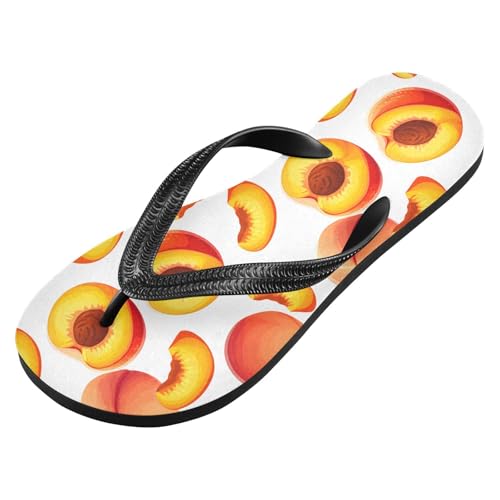 Pink Yellow Peach Flip Flops for Beach Thong Sandals Anti-slip Lightweight Shower Shoes for Summer Swim Travel2
