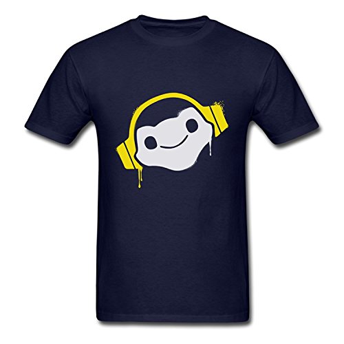 Lianfa 2018 Dj Lucio Be Frog Overwatch Male T-Shirts-Navy-Large
