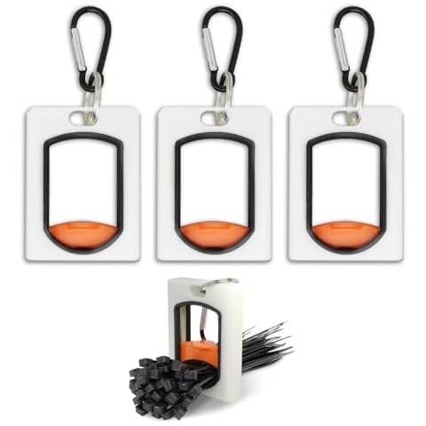 3 PCS Zip Tie Organizer - Light Plastic Cable Tie Holder for Efficient Cable Management - Reusable Zip Ties Holder for Easy and Neat Organization (Square) Cover