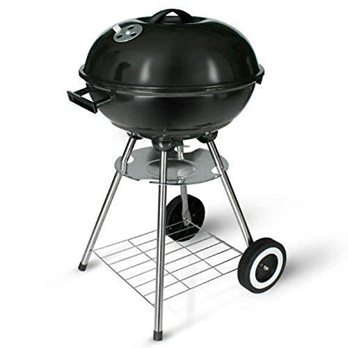 Runde Feuerstelle mit Grill, 18-Zoll-Kesselgrill, Holzkohlegrill im Freien für Gartenterrasse, Metall-Kohlenbecken im Freien, für Zuhause, Büro, im