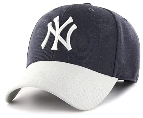 Officially Licensed New York Youth Boys Girls Baseball Hat Classic MVP Navy/Gray Kids Adjustable NY Embroidered Team Logo Two-Tone Cap