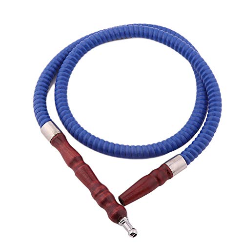 Hookah Hose, Shisha Hose Pipe Random Color, Wood Handle Wrapped Hookah Pipe Washable Durable 40