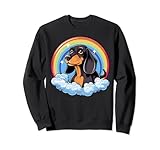 Photo Gallery simpatico cucciolo di cane nero e marrone chiaro coonhound rainbow cloud kawaii felpa Photo Gallery simpatico cucciolo di cane nero e marrone chiaro coonhound rainbow cloud kawaii felpa