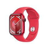 Apple Watch Series 9 [GPS 41mm] Smartwatch with (Product) RED Aluminum Case with (Product) RED Sport Band S/M. Fitness Tracker, ECG Apps, Always-On Retina Display, Water Resistant