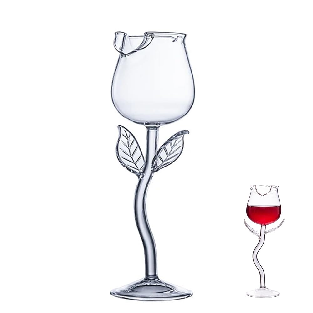 evomosa Rose Cocktail Red Wine Glass
