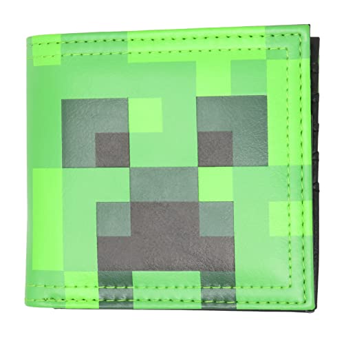 Minecraft Creeper Pixels Bi-Fold Wallet Multi-Colored Licensed - SantaBILT®