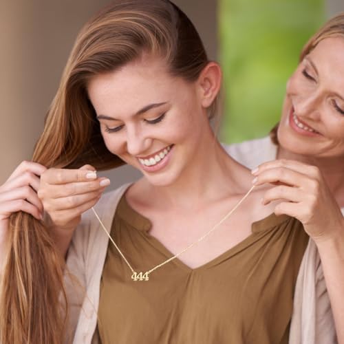 Tasunom Angel Number Choker Necklace Numerology Jewelry for Women2