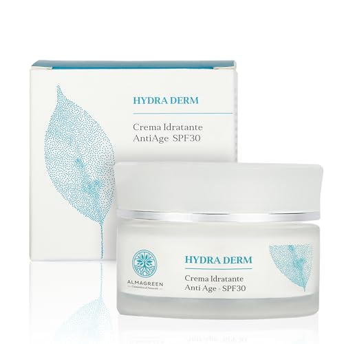 Almagreen Crema Viso Antirughe SPF 30 da 50ml, Fragranza Ipoallergenica che Idrata e Protegge la pelle dal Sole