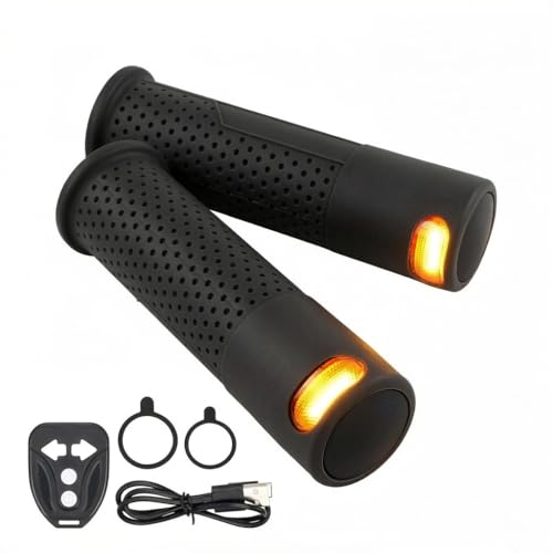BEAZOOM Lenkergriffe für Elektroroller für Xiaomi M365 Pro 1S Pro 2 Mi3 für Ninebot Max G30/G30D mit integrierten Blinkern Elektroroller-Lenkergriffe mit drahtlosen Fernbedienungssignalen Silikon-ABS