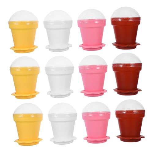 ARTSEWPLY 20 セット ミニ デザート カップ プラスチック プリン カップ 蓋付き