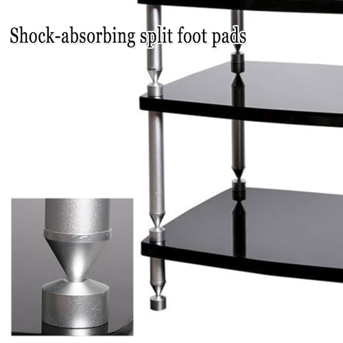 Meuble stéréo multicouche avec repose-pieds support audio salon de réunion - 6
