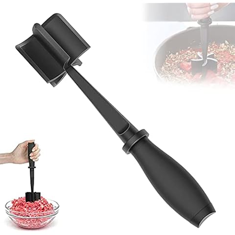 Raincol Meat Chopper, Hamburger Chopper, Premium Heat Resistant Meat Chopper Utensil,Ground Beef/Meat Chopper Tool,Meat/Potato Masher,Hamburger Spatula Safe Cover