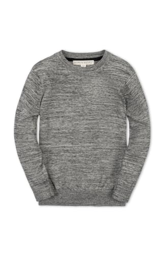 Image of Hope & Henry Boys' Long Sleeve Crew Neck Pullover Sweater | Premium Organic Cotton Pullover With A Soft Henley And Cozy Quilted Knit | Quality Construction Built For Cool-Weather