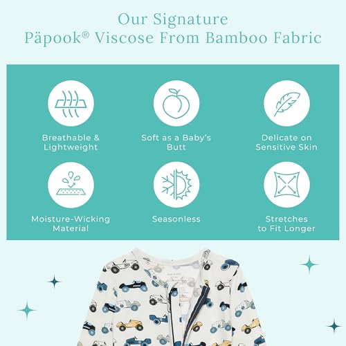 Image of Posh Peanut Baby Rompers Pajamas - Newborn Sleepers Boy Clothes - Kids One Piece PJ - Soft Viscose from Bamboo