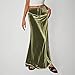 Women's Velvet Skirts Soft Smooth Tight Waisted Long Skirt Fashion Solid Color Casual Cozy Holiday Maxi-Skirt