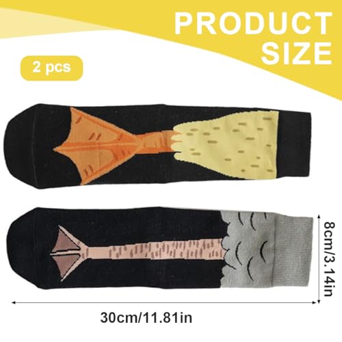 NOPKESV 2 Paare Hühnerbeinsocken für Erwachsene Lustige Hühnerbeine Sockenkostüm für Frauen personalisierte Stulpen Overknee Strümpfe Vogeltatzen Design lustige Geschenkidee Geschenk zum Valentinstag
