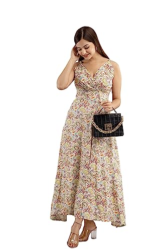 Image of DMP FASHION Women's Cottion Printed Classic Trendy Fashion Dress