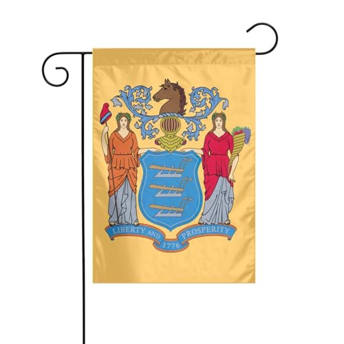 Bandiera Del New Jersey Stampa Bandiera Esterna Banner Decorazioni 12x18 Pollici, Decorazioni Da Giardino Regali Per La Decorazione Della Casa Forniture Per Il Partito