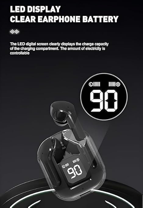 Image of Wireless Earbuds Bluetooth 5.3 TWS Earphones Full Touch Control Headphones Fast Stable & Connection Smart LED Headset Sports Bud Built-in Microphone Immersive Sound Quality Ensure