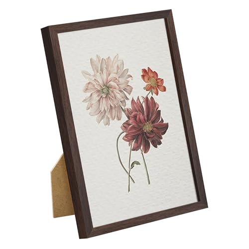 Image of upsimples 5x7 Picture Frame Glass, Thin Border, Brown Photo Frames, 3 Pack | Small Picture Frames, Fit 5 x 7 Photos for Family, Baby, Wall and Tabletop Display, Home Decor for Mother's Day, Christmas