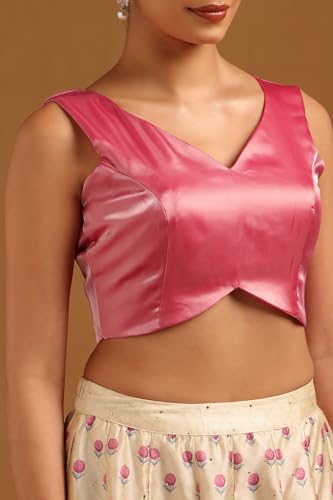 Image of Soch Womens V-Neck Tissue Princess Line Padded Sleeveless Blouse