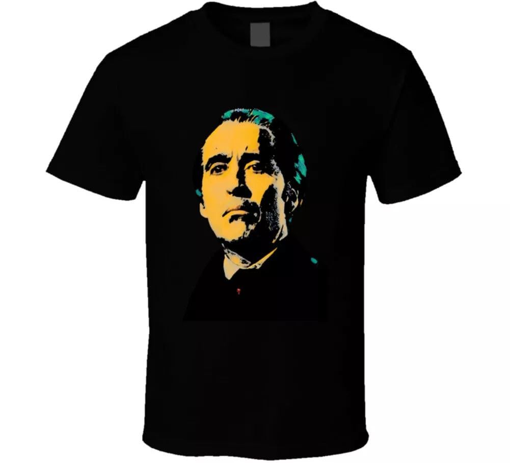 Haidiou Men's Black Christopher Lee Count Dracula T Shirt Large