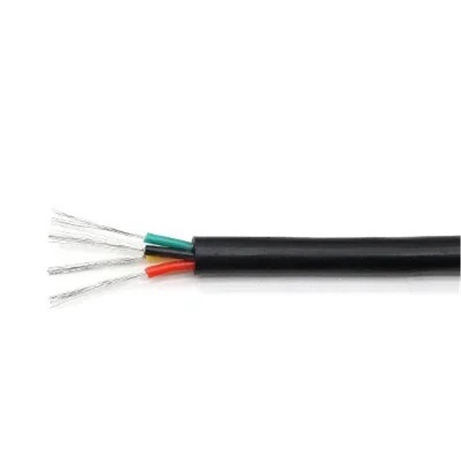 Silikonkabel, Elektrokabel Schwarzes mehradriges Silikonkautschukkabel, 2/3/4/6-adrig, flexibel, isoliert, hitzebeständig bis 200 °C, elektrischer Kupferdraht, 0,3 – 6,0 mm²(Black 4 Cores,5 METERS_SQU