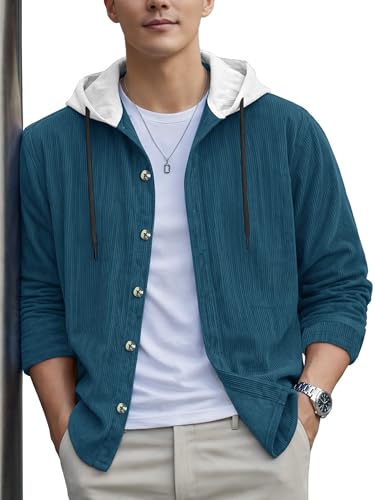 Image of Noble Monk Men's Solid Regular Fit Shirts| Shirt with Hood | Casual Wear for Men | Full Sleeve Shirt | Stylish Shirts for Men