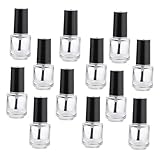 Generic 12 個入りガラス製ネイルジェル容器、電化アルミキャップ付き – 密封性が高く携帯に便利、収納・旅行用