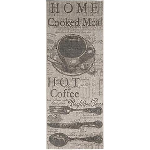 benuta Küchenläufer Coffee Grau 80x200 cm Cover