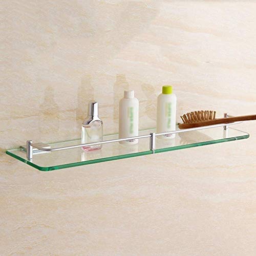 Almacenamiento de aluminio para ducha moderna con estante de vidrio monocapa de 20cm 3